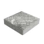 Тротуарная плитка Квадрат 20х20х4 см, антрацит на камне