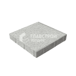Тротуарная плитка Квадрат 40х40х6 см, белая на камне